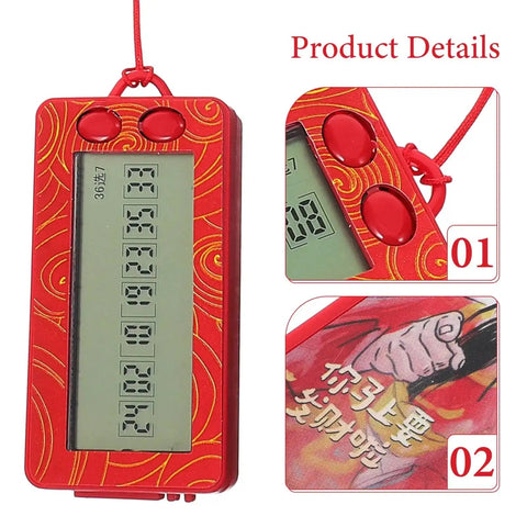 Transparent Mini Lucky Number Picker For Parties Shake It To Generate Random Numbers with Clear Display, red design