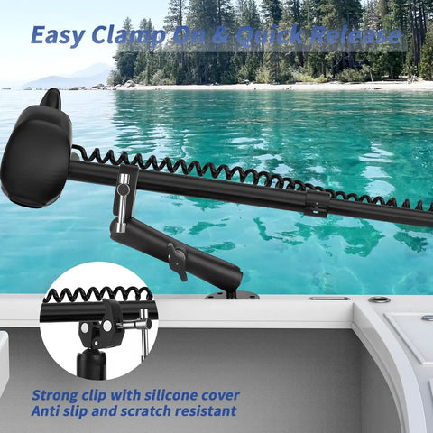 Stabilizer Mount For Trolling Motors Reduces Bounce And Vibration On Rough Rides 360 Degree Adjustable Bracket