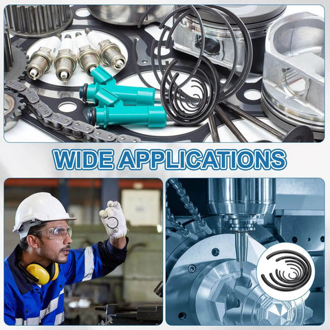 40Pcs Round Wire C Clips Set For 28mm Holes Heavy Duty Internal Snap Rings Built From 70Mn Steel with black oxide finish
