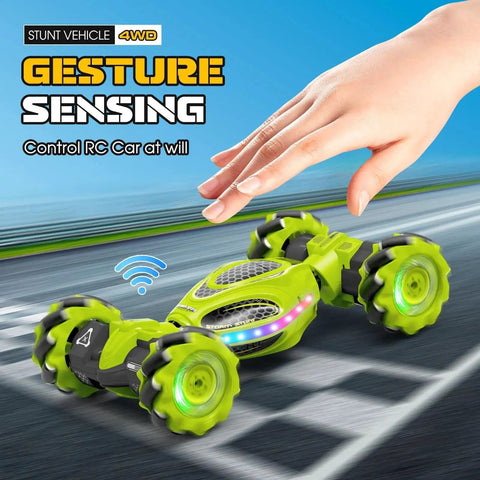 Gesture Sensing RC Stunt Car With Hand Wave Control And Remote Two Point Four Gigahertz 4WD Drift Car for kids ages six to twelve