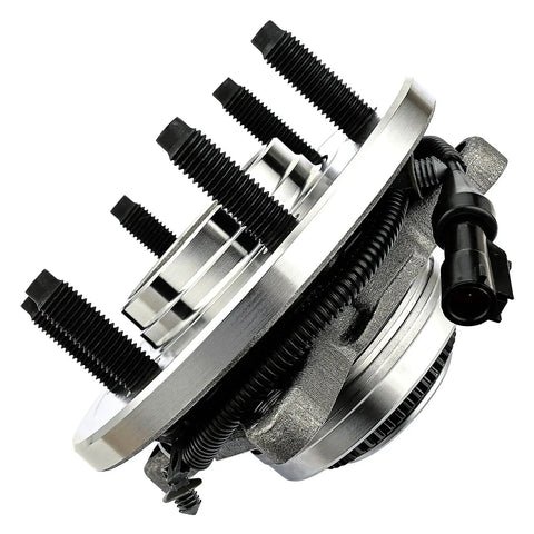 4WD Front Wheel Hub Bearing Assembly For Ford F150 2009 2010 6 Lug With ABS, close-up view showing bolts and wiring