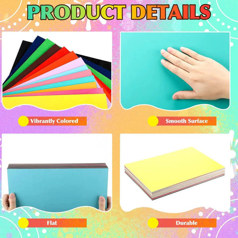 Vibrant Colored Plywood Sheets Bundle, 18 Sheets, 18 X 12 Inches, One Eighth Inch Thick, Great For Laser Cutting And Engraving, DIY Crafts And Architectural Model Making, Geelin