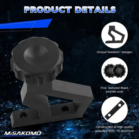 Beefed Up High Lift Jack Hood Mount For Jeep Wrangler JK 2007 To 2018 Off Road Jack Bracket Kit Black Lightweight Aluminum Alloy