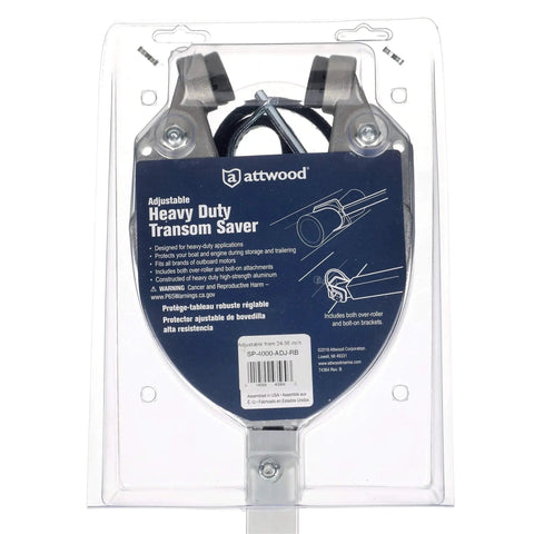 Beefy Heavy Duty Transom Saver Adjustable From 24 To 36 Inches With Roller Head And Trailer Mounts packaging