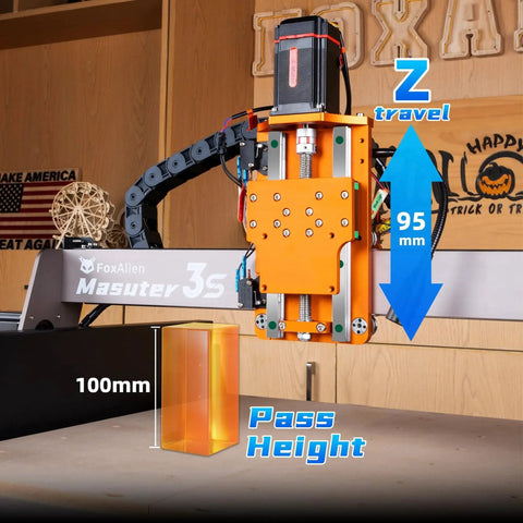 Masuter 3S CNC Router Machine With NEMA 23 Closed Loop Stepper Motors 400W Spindle, showing engraving setup