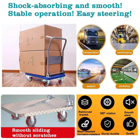 Heavy Duty 3 Inch Casters Set Of Four With 2000 Pound Load Rating 360 Degree Swivel Lockable Bearing Plate Brakes transport