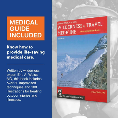 Backpacker First Aid Kit for Outdoor Trails Expedition Grade Medical Kit book included for two adventurers up to four days