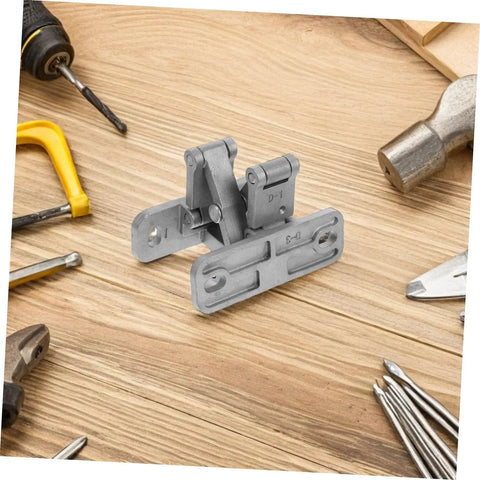 Invisible Heavy Duty Door Hinges For Indoor And Outdoor Use, Concealed Stainless Steel Hinges with tools on a wooden surface