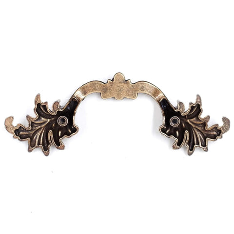 French Provincial Antique Brass Drawer Pull 6 Pack With 3 Inch Hole Centers For Dresser Nightstand Cabinets; ornate zinc alloy handle