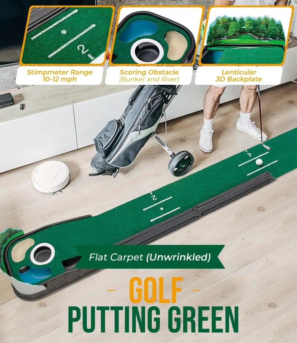 ジャスタウェイ　パターマット GOLF PUTTING MAT グリーン Indoor Golf Putting Mat For Real Green Speed And Wrink