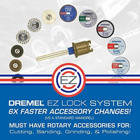 EZ Lock Rotary Tool Cut Off Wheels Kit By Dremel, 1 1/2-Inch Diameter, Fiberglass-Reinforced for metal cutting, 12-Piece Pro Grade Set