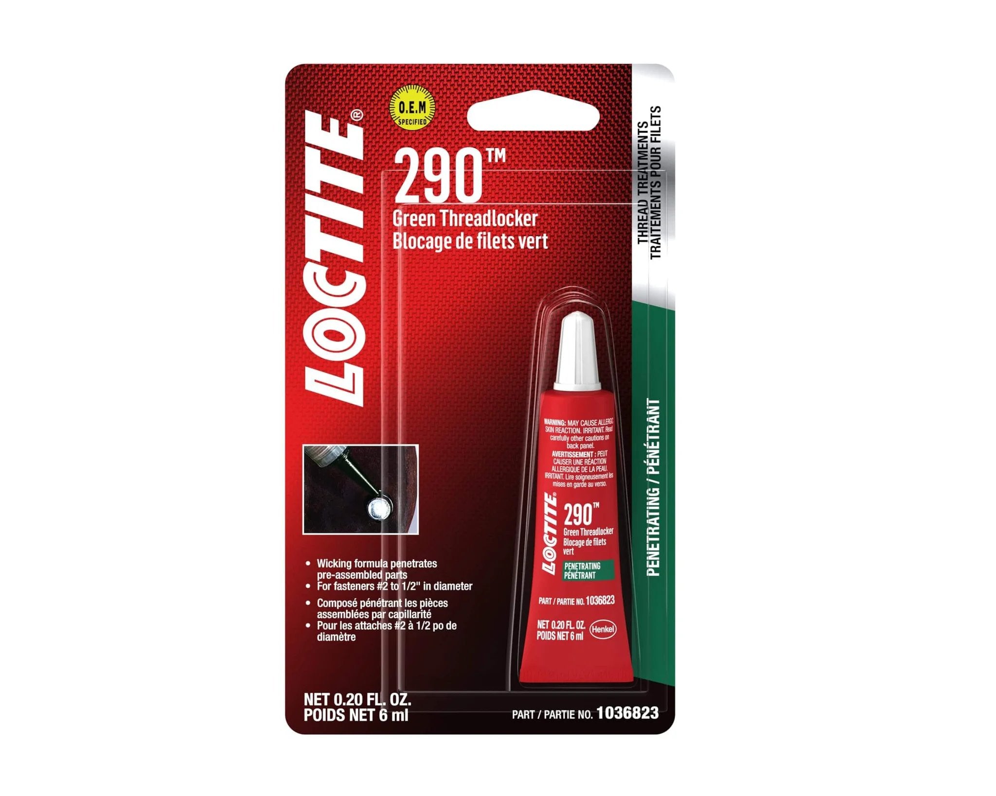 Green Penetrating Threadlocker 290 - 6ml Tubes Pack of...