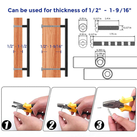 Installation guide for Matte Black 10 Inch Cabinet Handles Set For Kitchen Cabinets Stainless Steel Drawer Pulls 5 Pack
