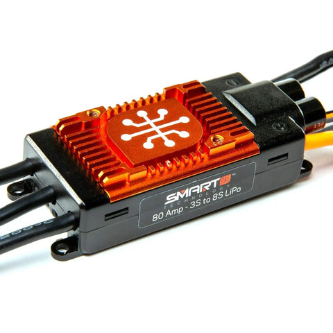 80 Amp Brushless Smart ESC For RC Aircraft, Drones, And Cars With Telemetry, featuring ARM M4 Core, close-up view