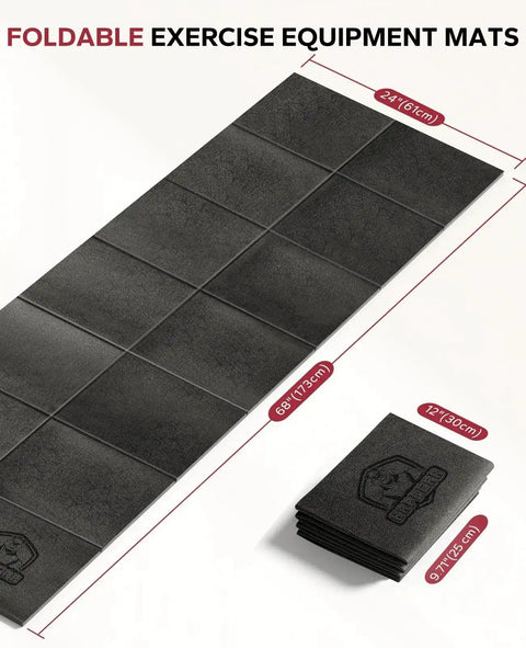 Non Slip Treadmill Mat For Home Gym Setup 68 By 24 By 0.2 Inch Foldable And Portable Under Treadmills Walking Pads