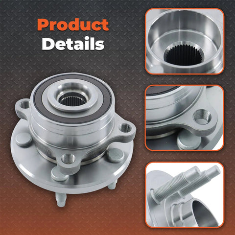 Two Pack Front Or Rear Wheel Hub And Bearing Replacement For Police Interceptor Utility 2013 2018 And Ford Explorer 2011 2018 512460 Delivers Stable Driving And Precise Wheel Rotation product details image