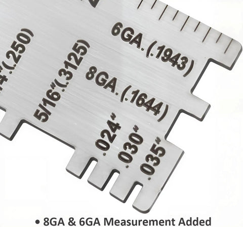 Metal Thickness Gauge For Sheets And Wires, Welding Gauge Plated Size Inspection Tool with laser-engraved measurements
