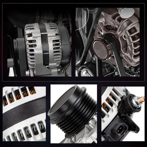 Alternator Replacement For 2015 To 2020 Chevy Suburban And Tahoe, 2014 To 2019 Silverado 1500, with detailed views