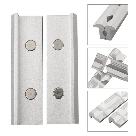 V Type Vise Jaws For CNC Milling Aluminum Alloy Fixture With Magnetic Workholding 4 Inch Or 8 Inch Options Hard Jaw Set
