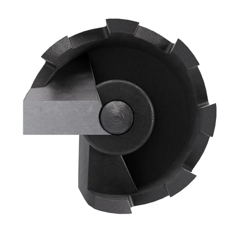 Close-up of Pro Grade Self-Feed Drill Bit For Woodworking, 1-3/8 Inch, Single-Cutter Boring Bit with aggressive feed screw.