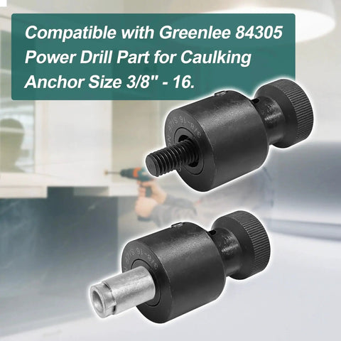 Stainless Steel Screw Anchor Expander For Caulking Anchors Size 3/8-16 Compatible With Greenlee 84305 Power Drill Part
