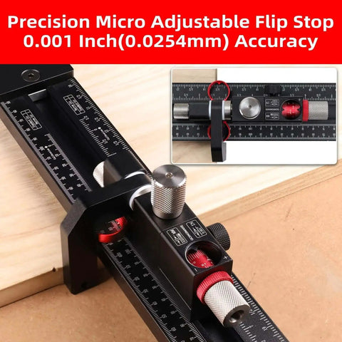 Parallel Guide System For Track Saw With Micro Adjustable Flip Stop And Zero Calibration for woodworking precision