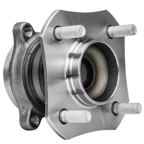 2 Rear Wheel Bearing Hubs For 2007-2012 Nissan Sentra 2.0L, Rear Left And Right Hubs, 4 Bolt Flange, Encoder Cap ABS, close-up view