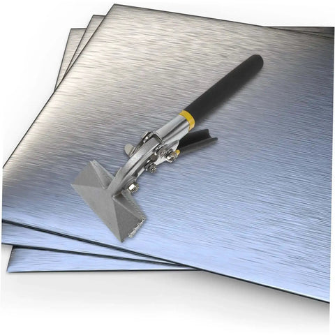 Manual Metal Bender Tool For Bending And Flattening Sheet Metal With Straight Jaw Hand Seamer Grip on steel sheets