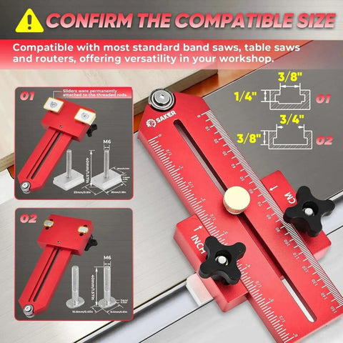 Thin Rip Jig Table Saw Guide for Repetitive Narrow Strip Cuts Built from Anodized Aluminum for Rock Solid Chatter Free Performance
