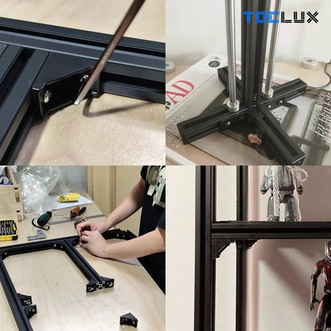 Installation of Ultimate M5 T Nut And Black Screw Kit For 6mm T Slot Aluminum Extrusion in frame setup