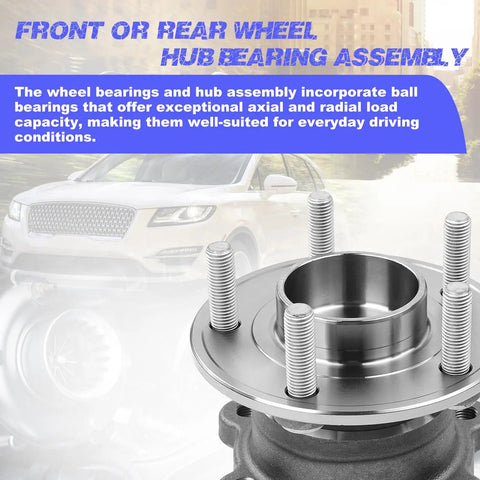 Close-up of Rear Wheel Hub Bearing Assembly For 2013-2019 Escape And 2015-2019 MKC with roller bearings and bolts
