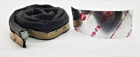 Two items: Tadpole 5' black pellet stove door gasket seal and UPG aluminum foil tape roll.