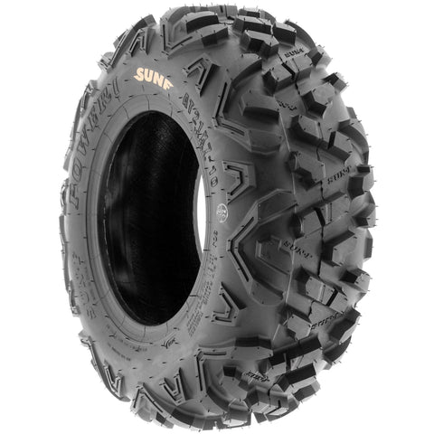 Set Of 2 Power II 19x7-8 ATV UTV Off Road Tires All Terrain 6 Ply Tubeless A051 side view showing tread pattern