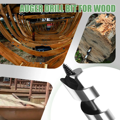 1 Inch Wood Auger Drill Bit For Woodworking Eleven Point Eight Inch Long 26x300mm used in shipbuilding and woodworking projects