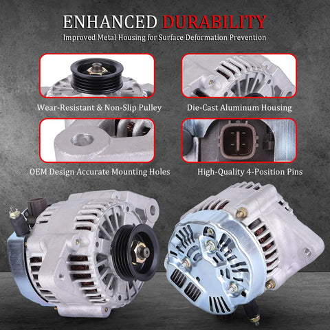 Alternator Replacement For Toyota Yaris 1 5L L4 2006 2007 2008 2009 OE Style Generator With Reference Part Numbers 27060 21151 11203 104210 840