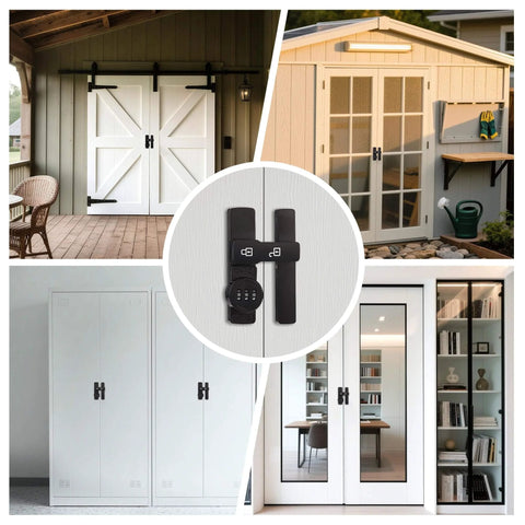 3 Digit Keyless Barn Door Latch With 180 Degree Flip For Sliding Gates And Cabinets Easy Password Security For Shed Garage Fence And Bathroom Durable Black Hardware For Privacy And Safe Access