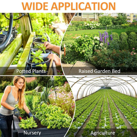 Copadri 25-piece drip irrigation fittings for 1/2 in tubing; barbed couplers for 5/8 in, 1/2 in, and .700 in tubing.