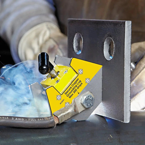 Pro Grade Mini Multi Angle Welding Magnet For Metal Fabrication With 150 Lb Holding Force, clamped on metal piece