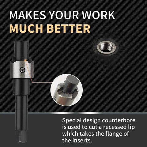 Pro Grade Heavy Duty Thread Repair Kit M11x1.25x28.2mm with counterbore tool and stainless steel insert for durable threads