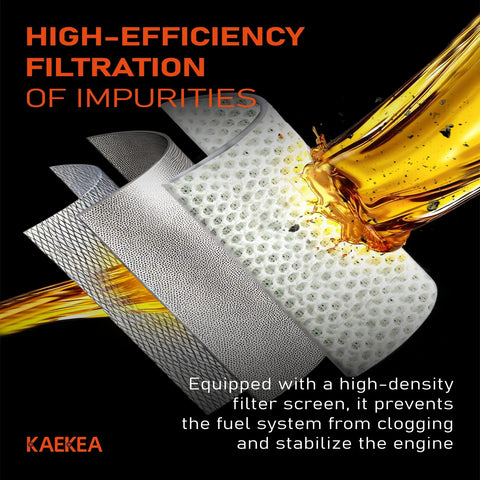 High-efficiency filtration screen showing oil flow and mesh texture preventing impurities clogs