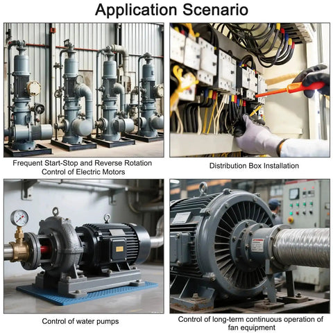 Application scenarios of heavy-duty industrial equipment using AC Contactor CJX2-1810 3 Pole Normally Open 24V Coil 380V Ue 18A