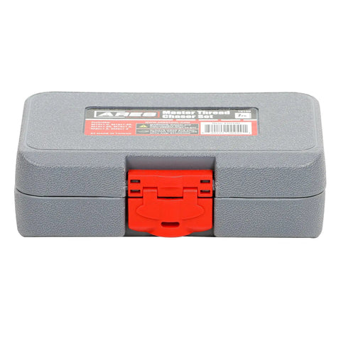 Closed storage case of 7 Piece Master Thread Chaser Set for Automotive Repairs