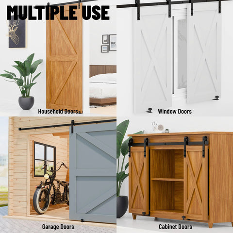 Sliding Barn Door Floor Guide With Wall Mount Stay Roller And Eight Setup Options Adjustable Flush Flat Bottom Door Guides used for household, window, garage, and cabinet doors.