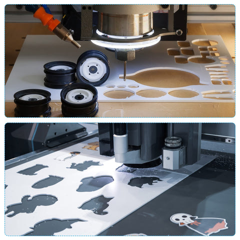 Black ABS Plastic Sheet Pack Of 4 10 By 8 By 0.02 Inch For Building Models DIY Crafts Panels on cutting machine.