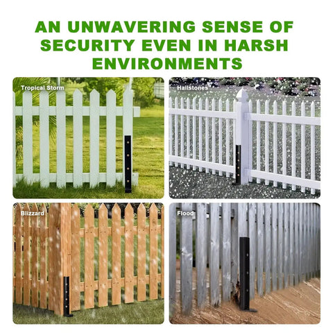 Heavy Duty Fence Post Repair Kit 2 Inch Width Ground Spike Anchor in various harsh environments like flood and blizzard