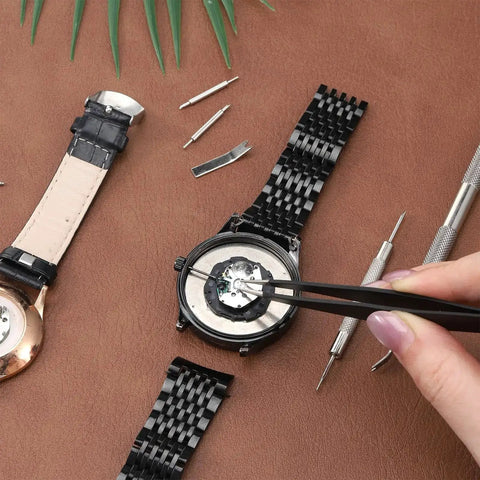 78 Pcs Watch Pins Replacement Kit Stainless Steel Spring Bars With Strap Remover Tool For Metal And Leather Watches Easy DIY Band Adjustment From 8mm To 24mm Length With 1.5mm And 1.8mm Diameters Includes 72 Pins Two Repair Kits And Tweezers.
