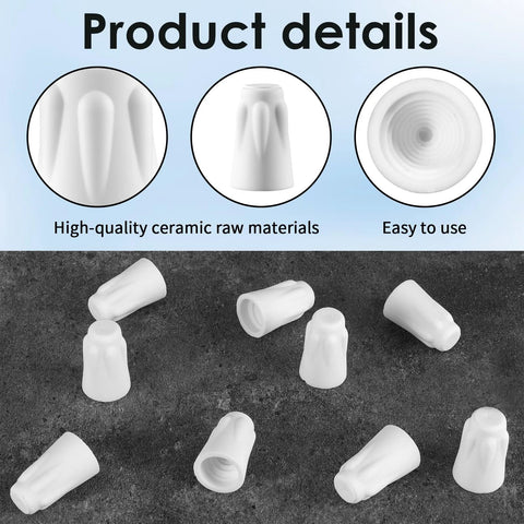 Ceramic wire connectors, 36 pcs, porcelain twist caps for 22-14 AWG, white