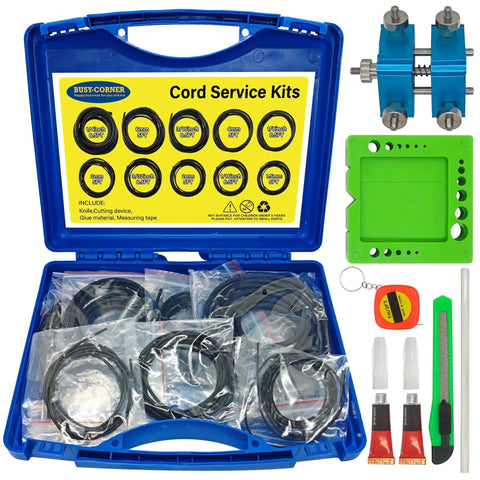 O Ring Splicing Kit 70A Durometer Pro Grade Heavy Duty Cord Service Tool Set with rubber strips and tools in blue case