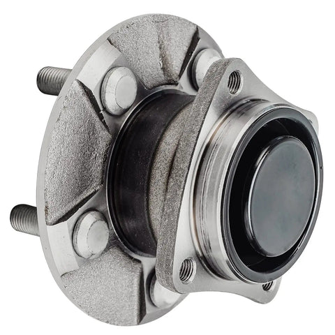 Close-up of 2 Rear Wheel Bearing Hubs for Toyota Celica 2000-2005, Corolla 2003-2008, Matrix 2003-2008, and Pontiac Vibe NON-ABS FWD