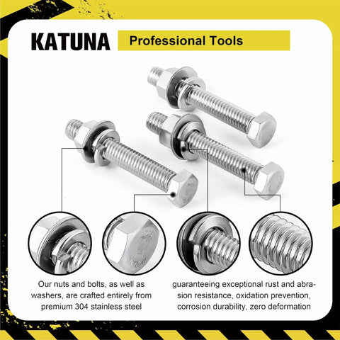Must Have 616 Piece Metric Bolt And Nut Set In 304 Stainless Steel For DIY Projects From KATUNA Includes M4 M5 M6
